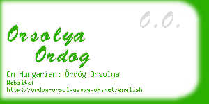 orsolya ordog business card