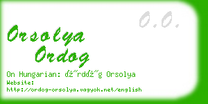 orsolya ordog business card